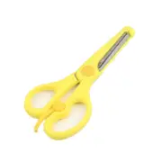 15 Pcs Elastic Safety Scissors Candy-Colored Knife(Yellow)