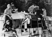 The Partridge Family 1970 David Cassidy Susan Dey & kids paint bus 5x7 photo