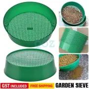 2x Stone Mesh Soil Sieve Small Gravel Garden Sieve Composy Soil Sand Green