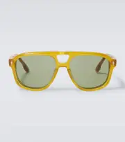 [Jacques Marie Mage] Jacques Marie Mage Leonard aviator sunglasses One Size yellow