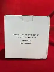 32 cd case set of 3 plus 2 cd markers Sku# 57L5 New in Box (K)