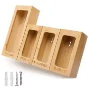 PALM NAKI® Bamboo Ziplock Bag Organizer for Drawer | Storage_Beige