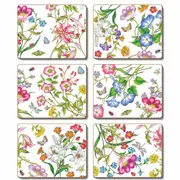 Country Kitchen Milano Cinnamon Cork Backed Drink Coasters Set 6