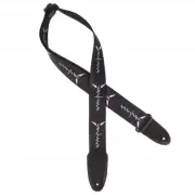 NEW Gretsch Wing Logo Pattern Poly Guitar Strap - BLACK/GREY, #922-9464-001