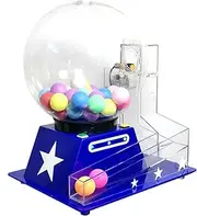 Electric Lottery Machine Roulette Wheel Bingo Game Set 80Pcs Ball Acrylic Bingo Cage for Entertainment Venues, Shopping Malls