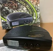 Orion vintage Alarm Clock Radio AM New Box retro stylish compact black battery