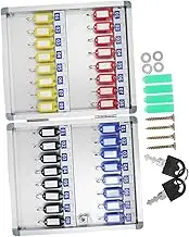 Key Management Holder: Wall Mounted Key Box with Clear Labels Secure Anti-Theft Storage Cabinet for Realtor and Car Dealerships Organizer