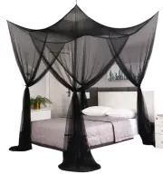 Mengersi Bed Canopy,Canopy Bed Curtains Bed Drapes for Full Queen King Size B...