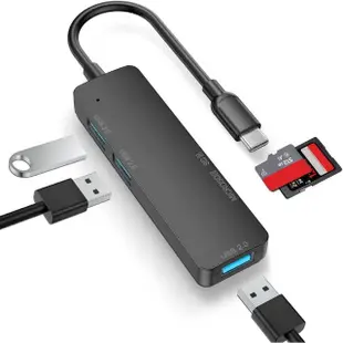 【Golf】5合1 USB C 多功能讀卡機(USB 3.0*1+USB 2.0*2+SD/TF reader)