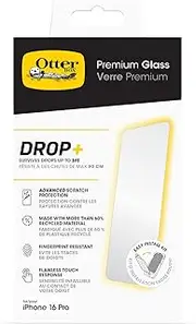 OtterBox Premium Glass Screen Protector for iPhone 16 Pro, Tempered Glass, advanced Scratch Protection, Survives Drops up to 3ft