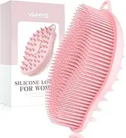 VWMYQ Exfoliating Silicone Body Scrubber Pro 2-in-1 Shower Scrubber for Body Care, Lathers Well, Silicone Loofah and Body Scrubber Exfoliator for Men and Women