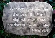 Psalms 91:1 mold plaster concrete abs plastic religious mould 14” x 9” x 3/4”