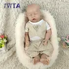 18'' Asleep Silicone Reborn Boy Doll Mouth Open Eyes Closed Doll Kids Gift