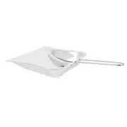 Vintage Metal Pan, Edge Flat Against Floor Pan Long Handle Shovel