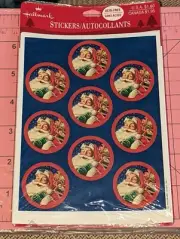 Vintage Hallmark Stickers Santa Toy Sacks 4 sheets new in pack