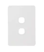 Vynco Metro 2 Gang Plate Only in Matte White