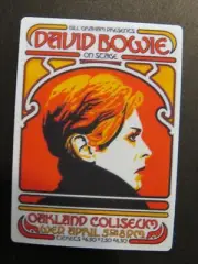 2.5" Music STICKER: DAVID BOWIE Poster ~ Concert at Oakland Coliseum 1978