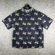 Dickies Shirt Mens 2XL Blue Navy Oversized All Over Print Button Up NEW 8986