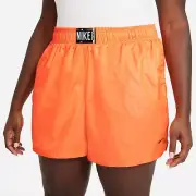 Nike Sportswear Woven Loose Fit Shorts Atomic Orange Women's Size 2XL 80's Retro