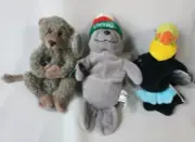3 Coca-Cola Plushies Toucan Bird, Seal & Monkey 7" NEW w/ Tags FAST Shipping