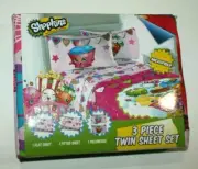 SHOPKINS TWIN BED SHEET MICROFIBER 3 PIECE SET BEDSHEET GIRLS