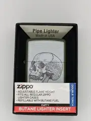 Zippo Skull Green Matte 49602 "Double Torch" refillable Butane Lighter