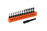 15Pc Impact Torx Screwdriver Bit Tamper Proof Start Security Magnetic Extension