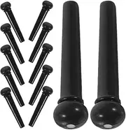 UPKOCH 12pcs Acoustic Guitar Bridge Pins Durable Replacement Pegs for Folk Guitars Fit Design Prevents String Slippage for Beginners and Professionals