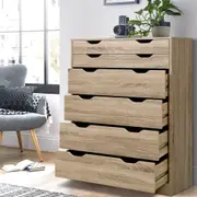 1 Artiss 6 Chest of Drawers Tallboy Dresser Storage Cabinet