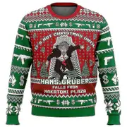 Hans Gruber Fall Nakatomi Plaza Die Hard Ugly Christmas Gift Santa Claus Pullover Men 3d Swe-yvan S