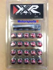 XXR Tuner Lugs 20 RED Conical Nuts 12x1.5 mm XXR Wheels Acura Mazda Mitsubishi