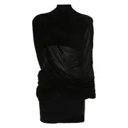 [Francesco Murano] Francesco Murano Draped High-neck Dress 42 IT BLACK