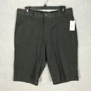 Volcom Shorts Mens Size 31 Charcol Gray Heather Chino Vmonty Pockets Stretch