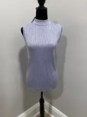 Pierre Cardin Mock Neck Pearlescent Sleeveless Sweater sz. M NWT
