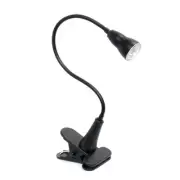 LD1099-BLK 22.75" Minimalist 1W LED Slim Gooseneck Clip Light Desk Lamp, for ...