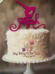 Glitter CALISTHENICS cardstock cake topper personalised and Australian Made