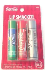 2 Lip Smacker Coca-Cola 3 Packs Sprite,Coca Cola, Barqs Root Beer Free Shipping