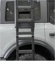 CAR ROOF Rack Compatible for Ford Bronco 2021-2023 4Dr 2Dr Hard Cargo Side Telescopic Ladder-Install On The Roof Platform(Black)