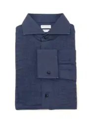 NWT$1150 Brunello Cucinelli Men "Basic Fit" Denim Tuxedo Style Shirt Size S A248