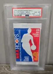 1989 Hoops Plastic Pack Series 2 DAVID ROBINSON Rookie #310 - Top PSA 8