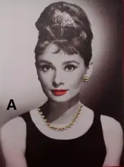 Canvas Print Mounted on Frame Audrey Hepburnw Jewels Ready to Hang Art 40x30cm