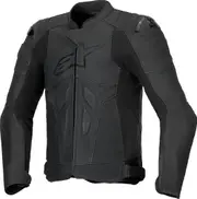 Alpinestars Dusk Airflow perforated Motorcycle Leather Jacket, black, Size 58 for Men