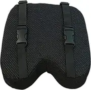 1/2 Pcs Seat Pad - Multipurpose Rowing Seat, Easy to Clean Seat Cushion | Rowing Machine Memory Foam Cushion with Non Slip Design, Chair Pillow, Rower Seat Pad with Straps for Rowing Machine, Black