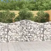 Arched Gabion Baskets 3 pcs 200x50x100/120 cm Galvanised Iron