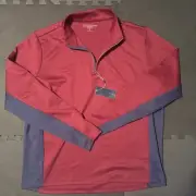 Holderness & Bourne Men's Size XL Quarter-Zip Golf Pullover Red/Navy Medium NWT