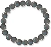 [JewelryWeb] 8mm Round Labradorite Stretch Bracelet 8mm Bead Bracelet.-Stretch-Bracelet for Women