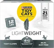 Purina Tidy Cats Multi Cat, Low Dust, Clumping Cat Litter, Lightweight 4-in-1 Strength 12 lbs.