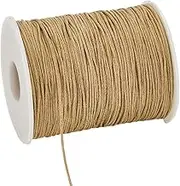 PH PandaHall 160 m 1 mm Waxed Cotton Cord Waxed Cord Wax Thread Bead Cord for Bracelets Necklaces Chinese Knot Cord Jewellery Making Crafts Contting Macrame Gold Brown