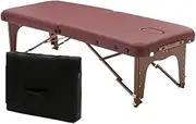 Foldable Agetic Salon Fashion Wooden Leather Tattoo Beauty Spa Adjustable Double Folding Aged Table Bed with U Shaped Pillow Portable Face Bed