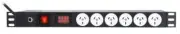 16 Way Horizontal Power Rail SAA Sockets With 10A Thermal Circuit Breaker 3M